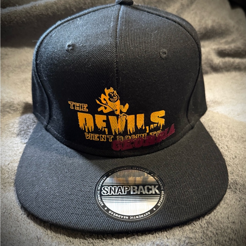 ASU peach bowl snap back hat